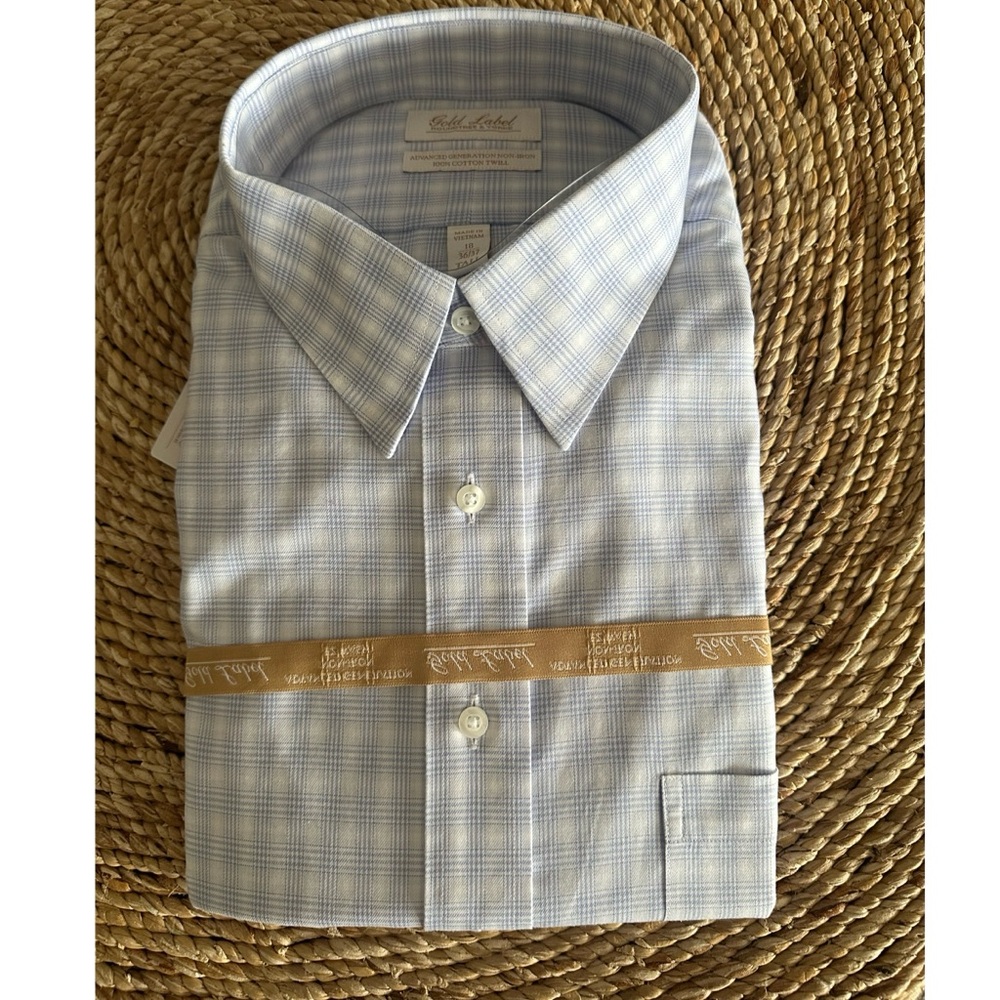 Roundtree & Yorke Gold Label dress shirt NWT Size 17 Tall